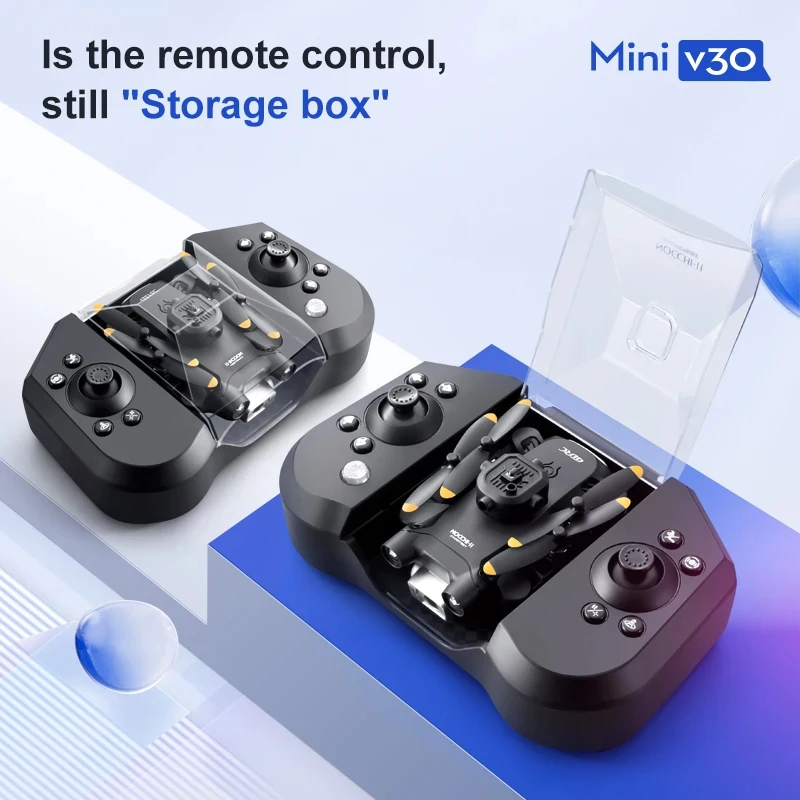 Drone Mini V30 8K HD Noir - Caméra Ultra HD avec VR