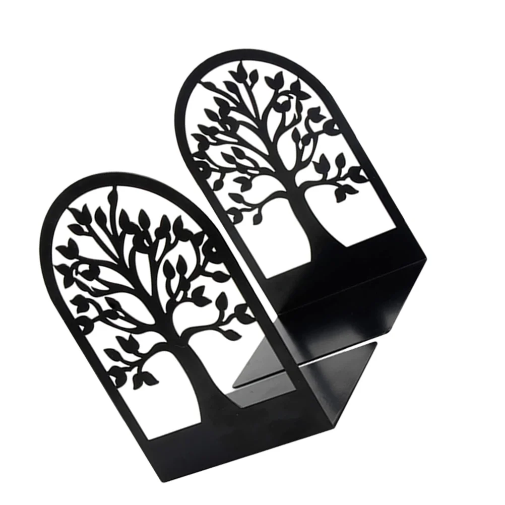 

2Pcs Multi-function Book Holder Tree Designed Bookshelf Decorative Bookend Study Supply