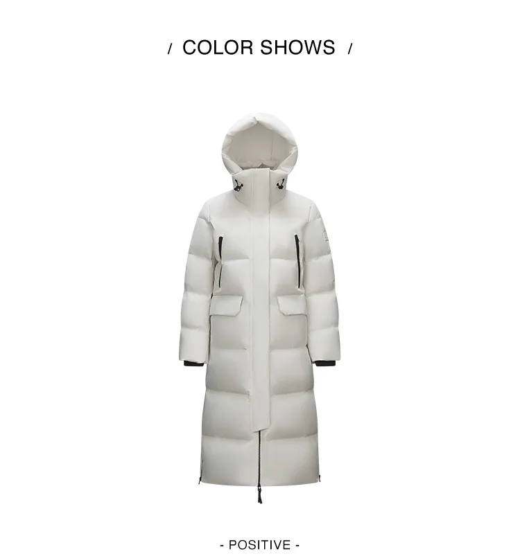 Down Jacket Women Long Length New Winter Goose Down Women's Clothing Warm Outerwear Jacket