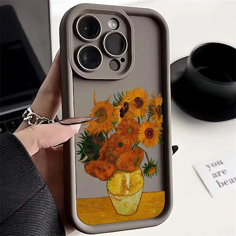 Van Gogh Starry Sky & Sunflowers Artistic Phone Case Cover