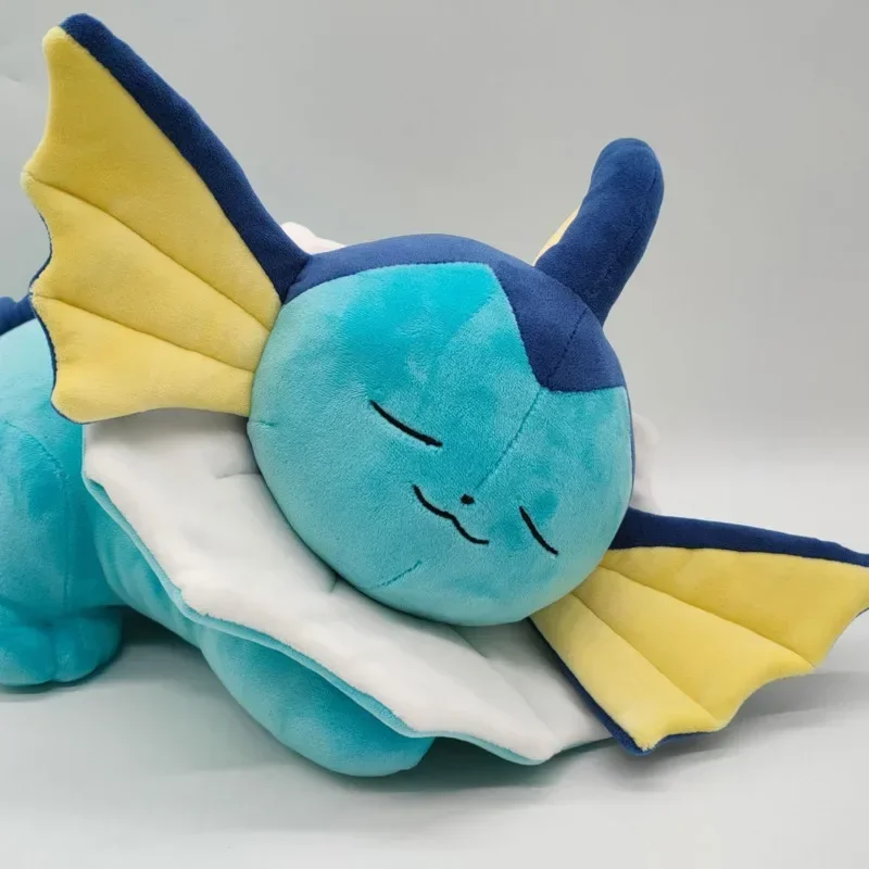 50cm 잠자는 Vaporeon 봉제 인형  lution  진화 동물 인형 장난감 Kawaii Kids 장난감 생일 선물 수집