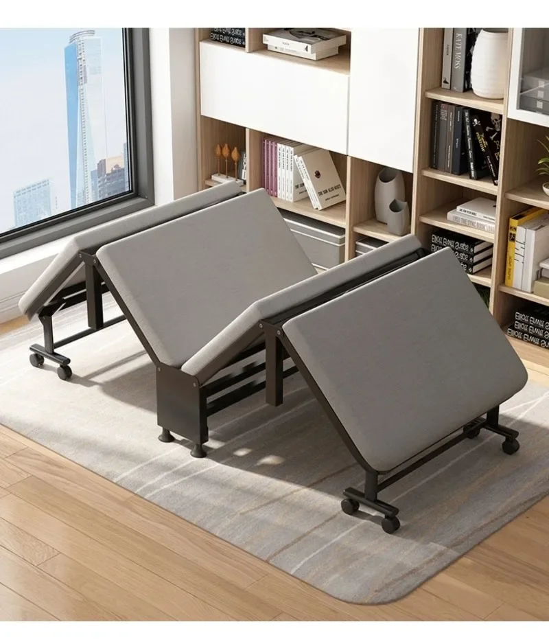 Description Picture 3 of itemFolding Beds Office Lunch Break Single Bed Recliner Home Furniture Outdoor Camping Nap Folding Bed with Mattress e