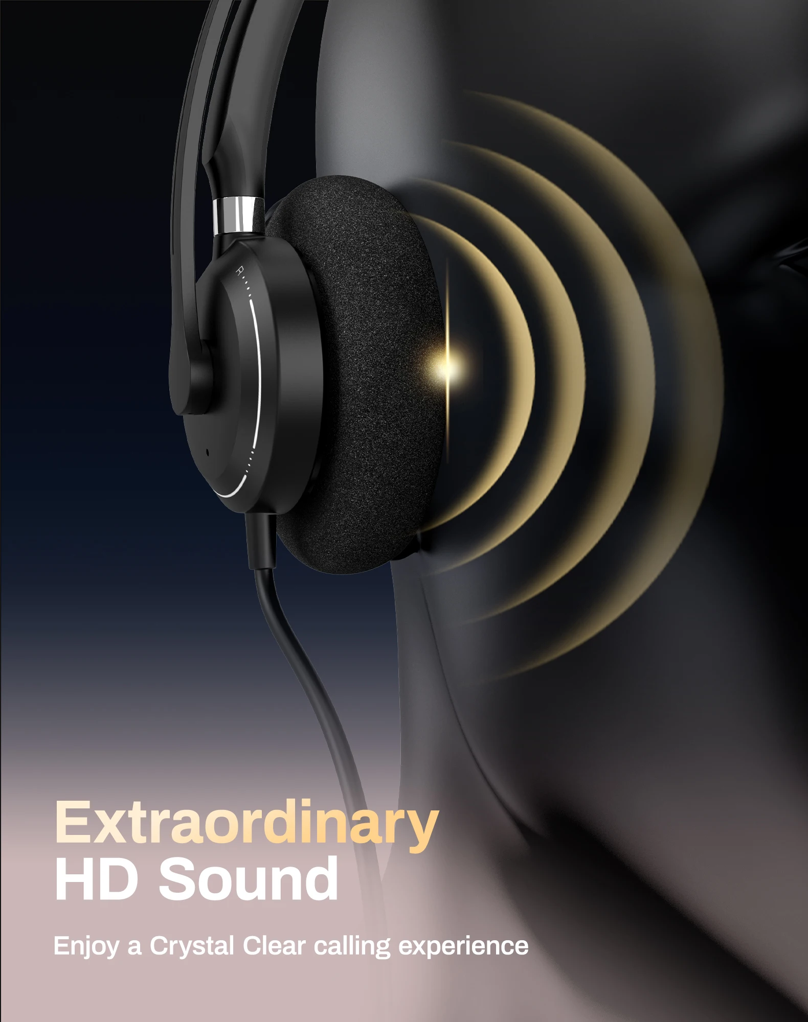 سماعات كمبيوتر RownFusny R06 مع ميكروفون مع زر إجا...