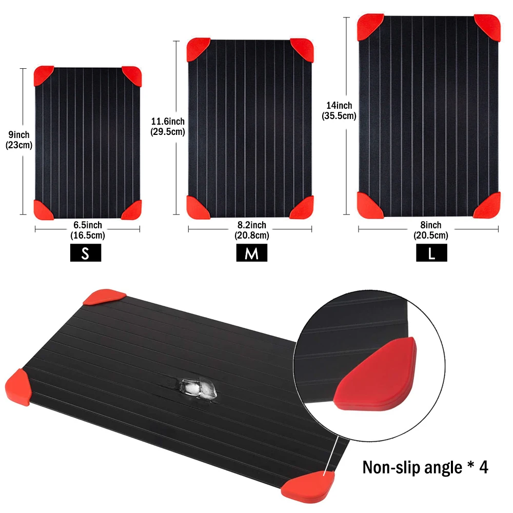 Defrosting Tray Dishwasher Safe Large Thawing Plate with Drip Tray Set Non-Stick Coated Thawing Board For Frozen Meat and Food, defrosting tray