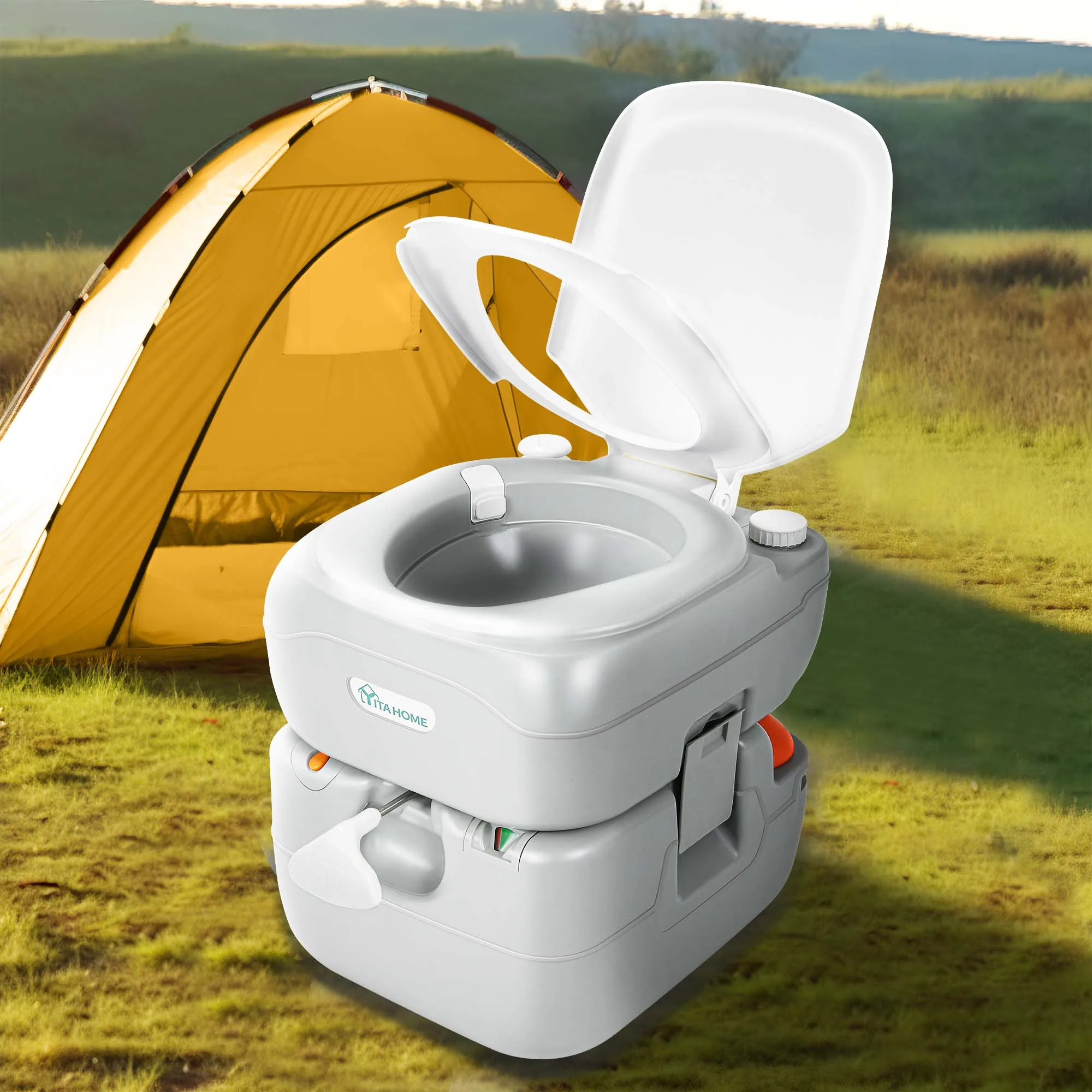 Portable Toilet Outdoor Camping Travel Mobile Flush Porta Commode Potty