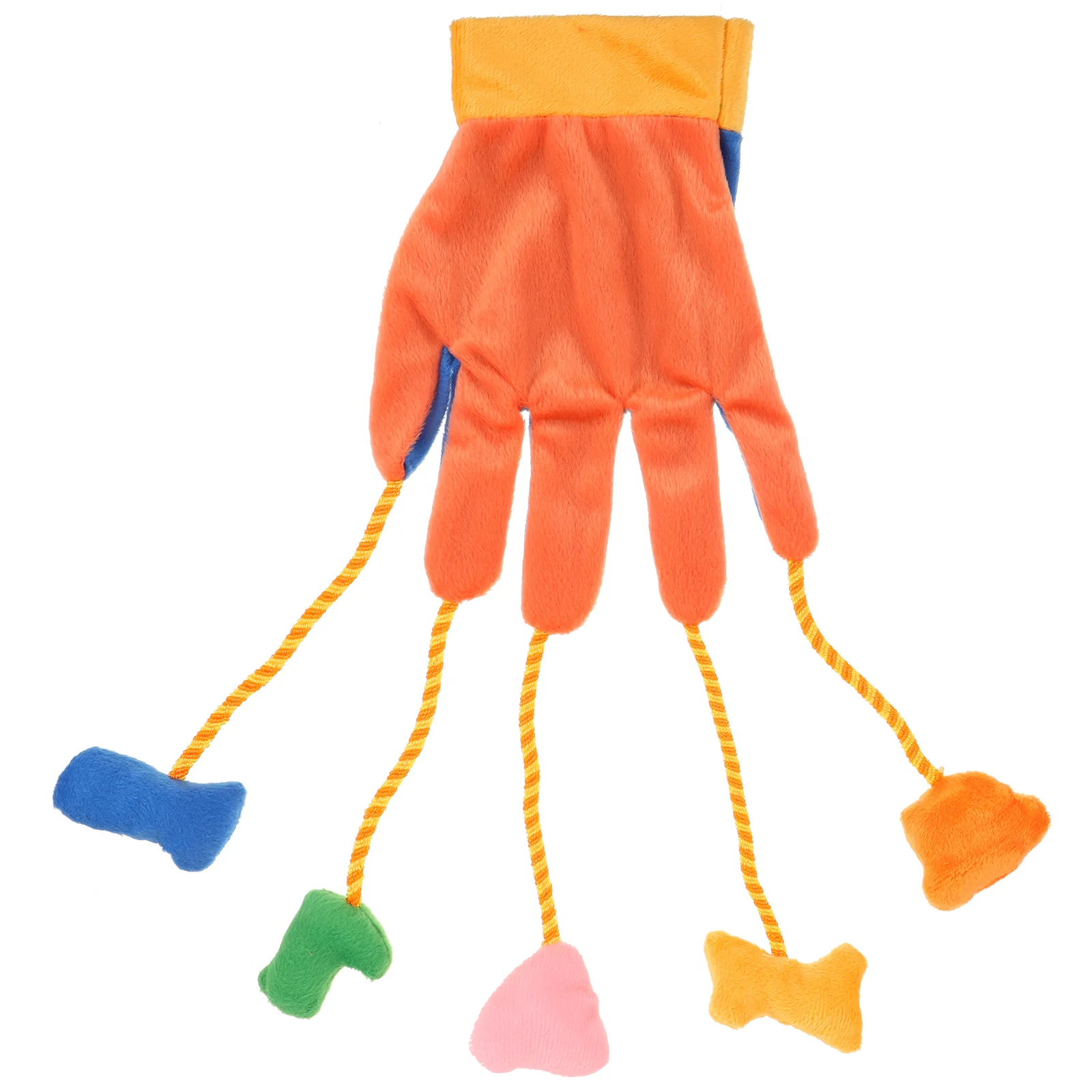 

Cat Teasing Toy Five-fingers Cat Interactive Teaser Glove With Toys Plush Glove Cat Interactive Toy