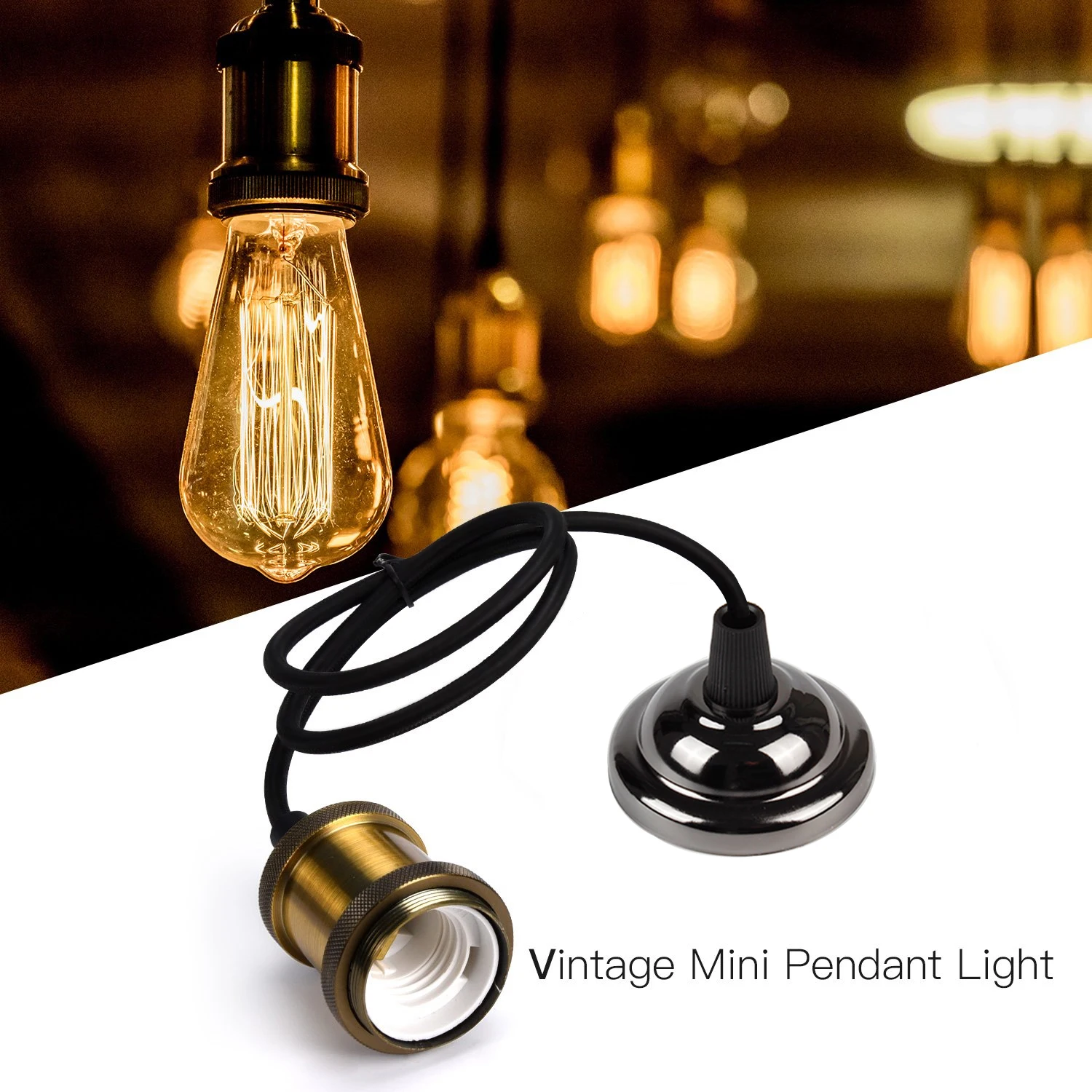 LED Lights Lamp Holder Lamp Bulb Holder Lamp Base LED Lamp Base Vintage Pendant Light Base E26 E27 Retro Industrial Pendant Lamp Holdr Simple Hanging Lights 110V 220V Fixtures E27 for Restaura