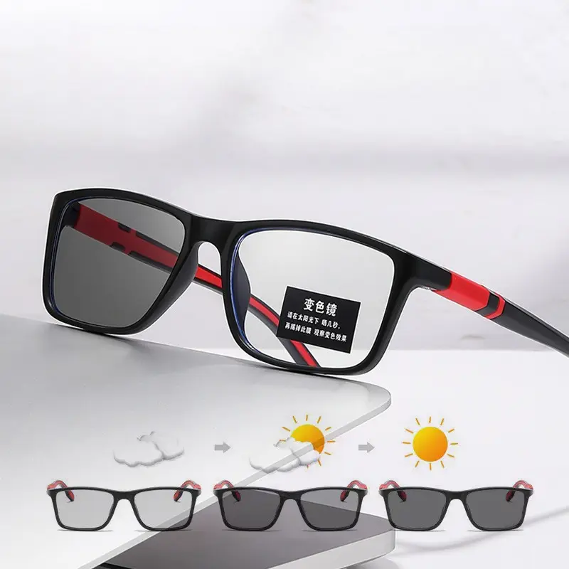 Photochromic Anti Blue Light Outdoor Sports Cycling Ultra Light High-definition Color Changing Myopia Glasses 0 -0.5 -0.75 -1.25 - Image 5