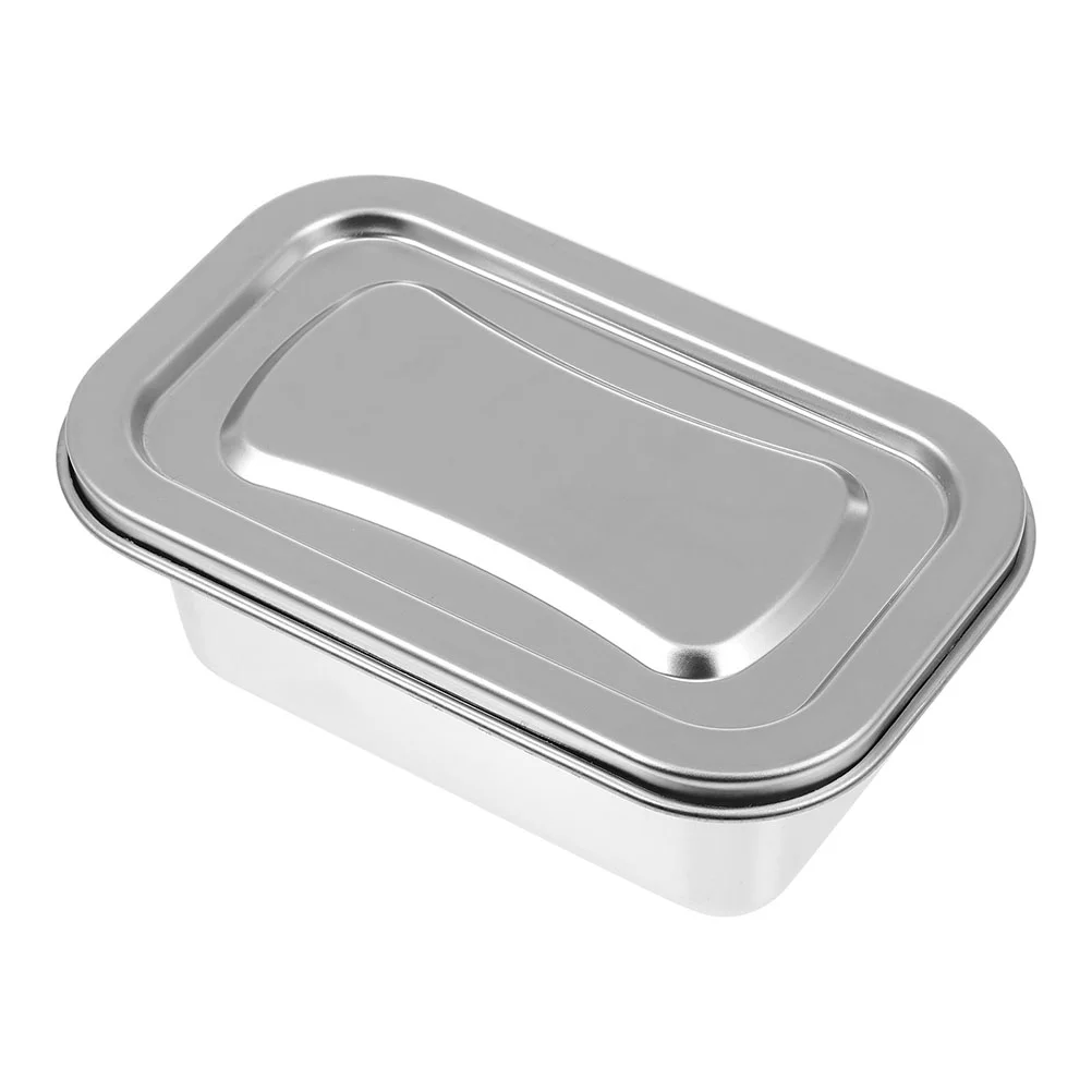 Food Fresh Keeping Box Ice Cream Box Container Kitchen Storage Organizer Drawer Freezer Yogurt Dessert Stainless Steel Case