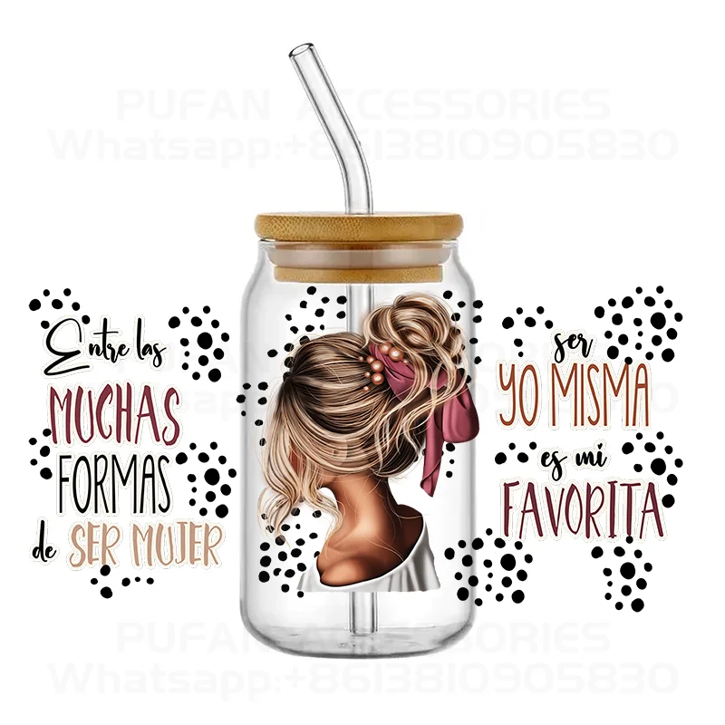 Custom Designs Printed 3D UV DTF Transfers Stickers 16oz Cup Wrap For DIY Glass