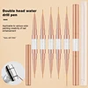 Dual-ended Nail Brush French Stripe Brushes Manicure Liner Brush 3D Tips Ultra-thin Line Drawing Pen UV Gel Painting Brushes 1