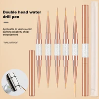 Dual-ended Nail Brush French Stripe Brushes Manicure Liner Brush 3D Tips Ultra-thin Line Drawing Pen UV Gel Painting Brushes 1