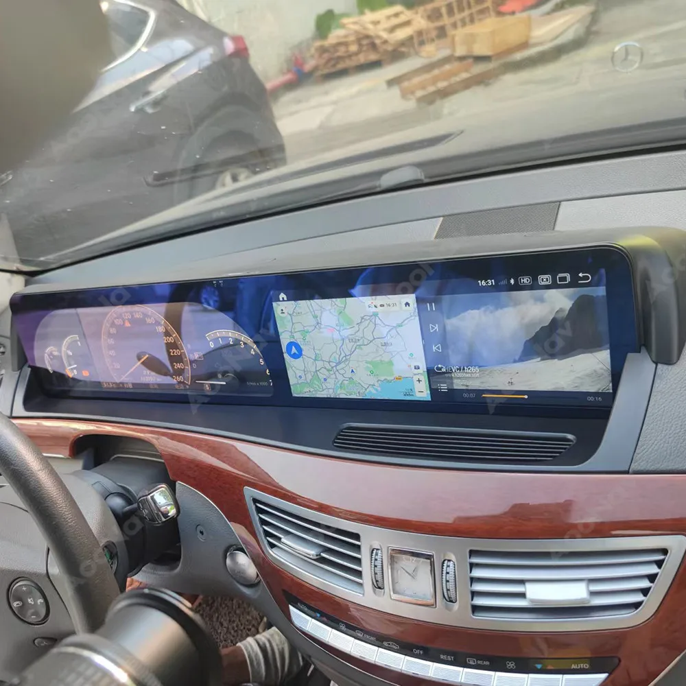 12.3 polegada android carro estéreo 256gb para mercedes benz s classe