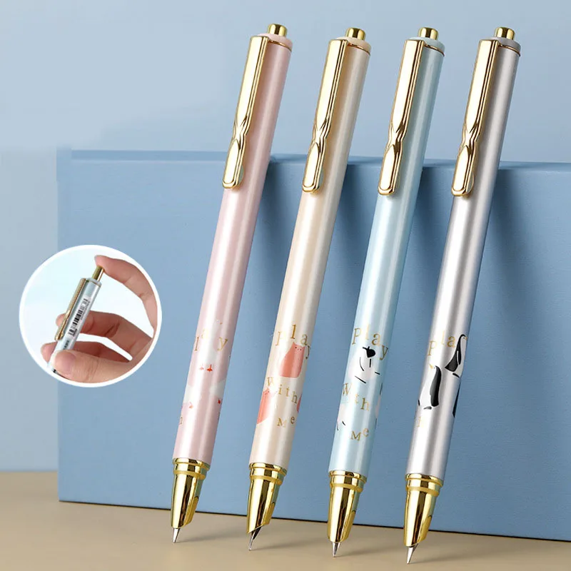 3pcs/set High Quality Metal Fountain Pen 0.38 Nib Posture