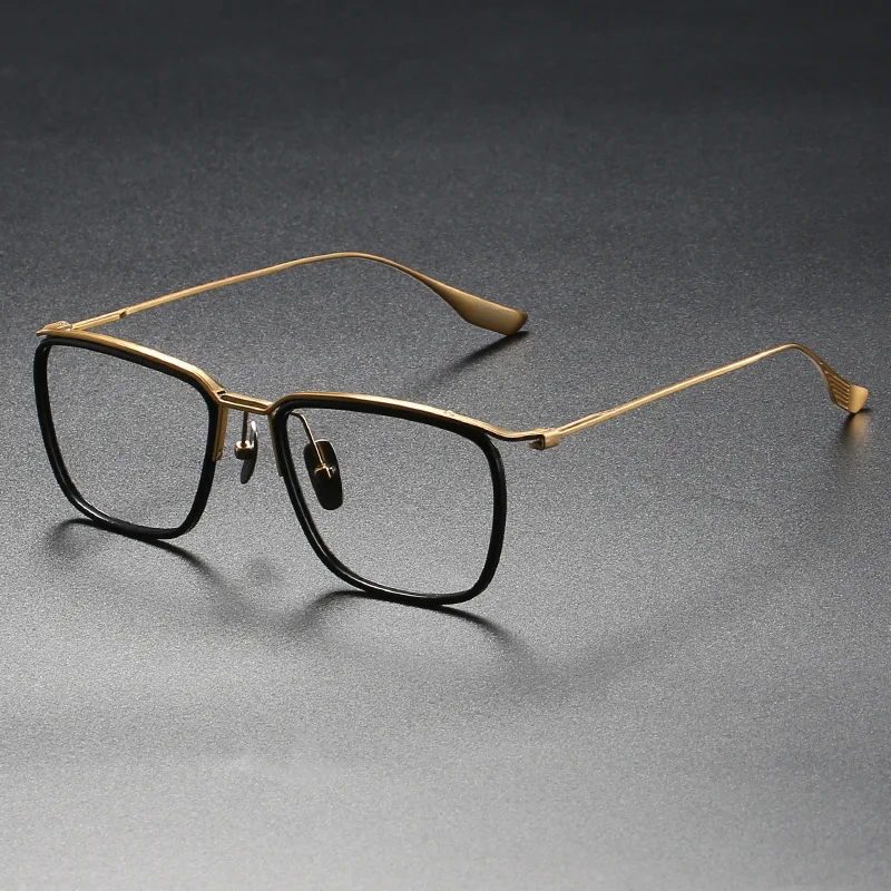 Big Size Pure Titanium  Fashion Retro Eyeglasses Square Myopia Hyperopia Astigmatism Luxury Optical Prescription Frames Man 106