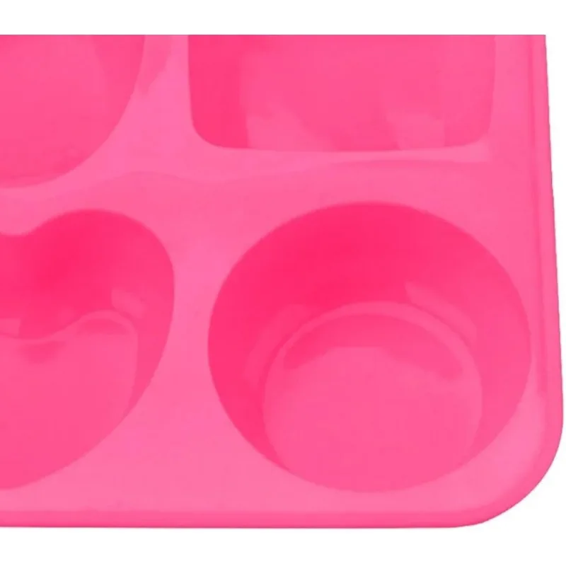 Silicone Mold 4-cavity Silicone Soap Mold, Round Oval Heart-shaped Square Handmade Soap Making, Portable DIY Process, Convenient