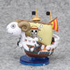 Lot Figures One Piece : Thousand Sunny, Franky, Marine Battleship - Tirelire SHIBI - Occasion
