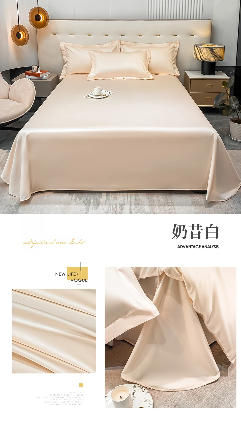 Description Picture 4 of itemEgyptian cotton Flat bed sheet 1000TC Bed sheets Twin King Queen bedsheet Solid Color Sheets Rich colors sheet set pillowcases