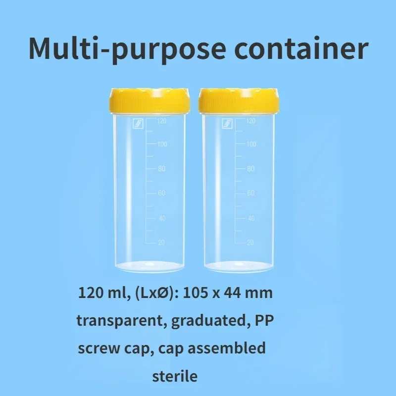 250 Pcs 120ml SARSTEDT Sterile Plastic Centrifuge Tube Light-proof Screw Cap Large PP Tube Enzyme-free Test Lab