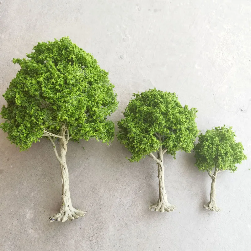 Hot-selling model material wire tree model mountain sand table decoration diy model green tree train railway railroad layout