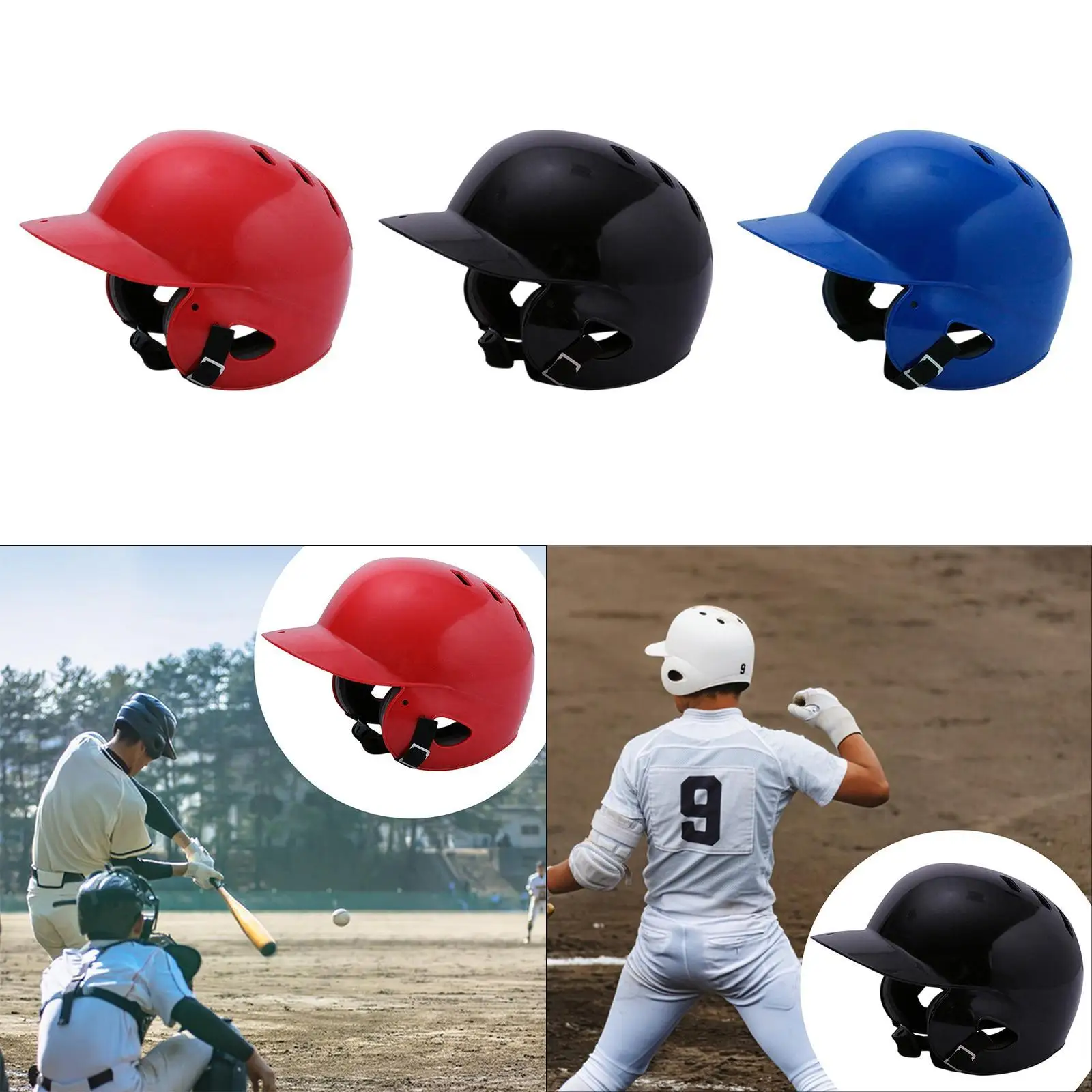 Baseball Batting Helmet Breathable Shock Absorbing Fastpitch Softball Helmet Guard for Tournament Outdoors Training Match Sports