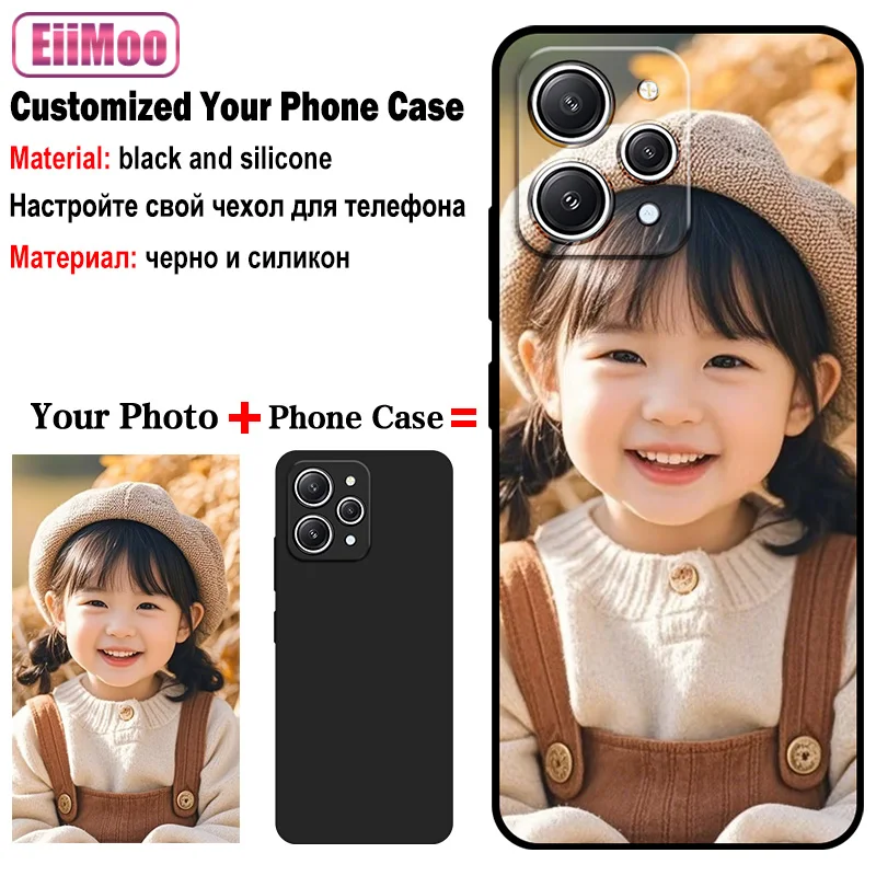 EiiMoo Personalized Silicone Photo Case - Custom DIY Image Cover