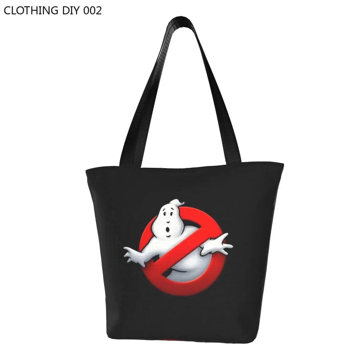 

Ghostbusters Logo Grocery Shopping Bag Fashion Print Canvas Shopper Shoulder Tote Bag Large Capacity Washable Handbag