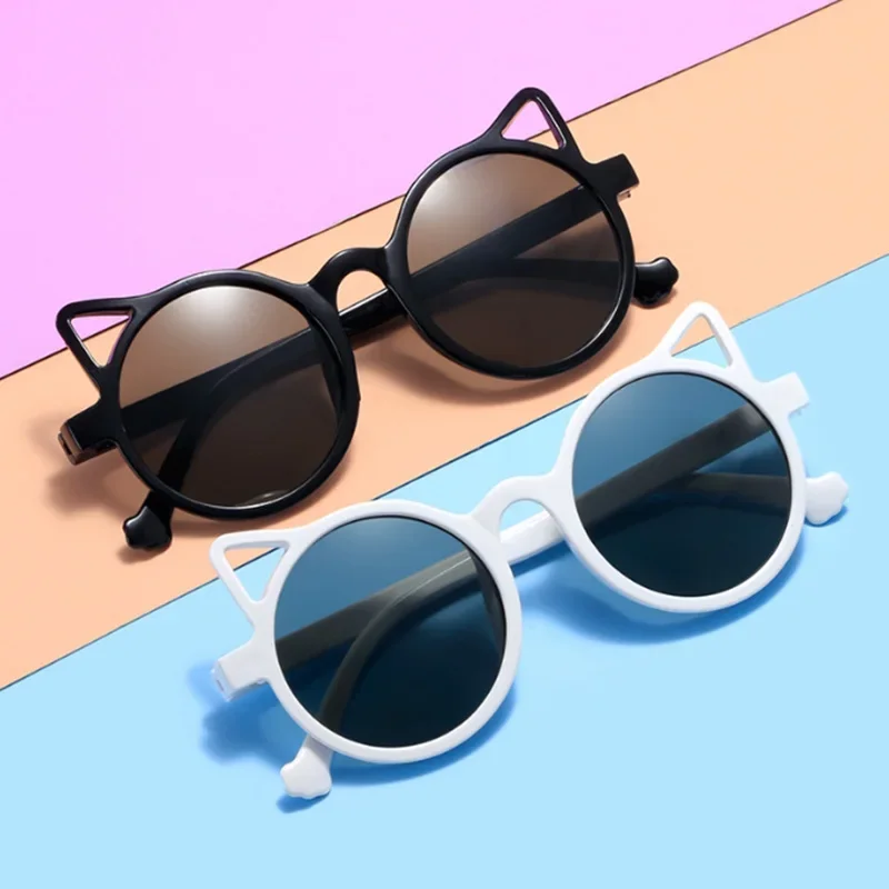 Little Cat Shaped Sunglasses Outdoor Cute Sun Protection Beach Boys Girls Sun Glasses Shades Eyewear UV400 Oculos