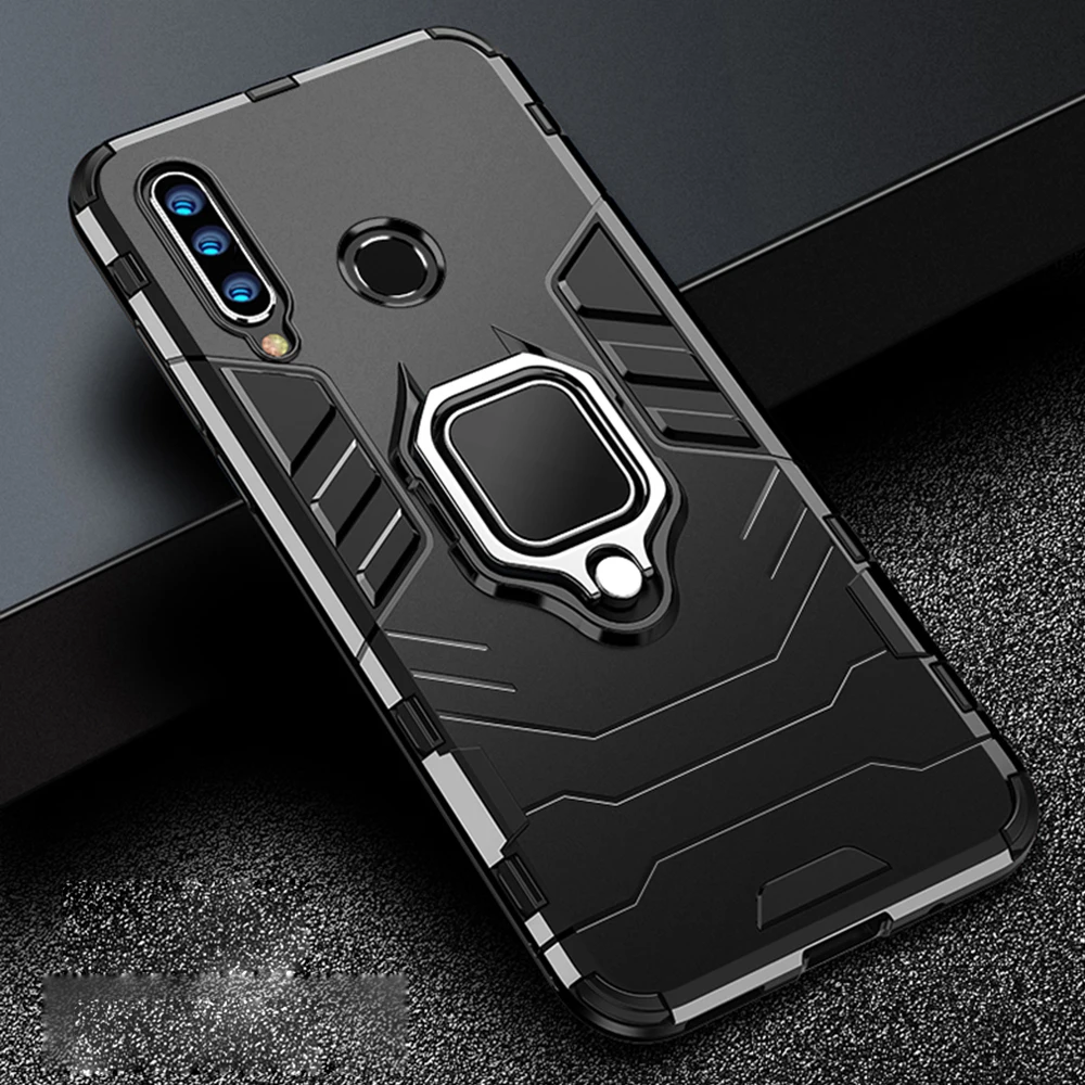 Durable Armor Case with Magnetic Ring for Huawei Honor Smartphones