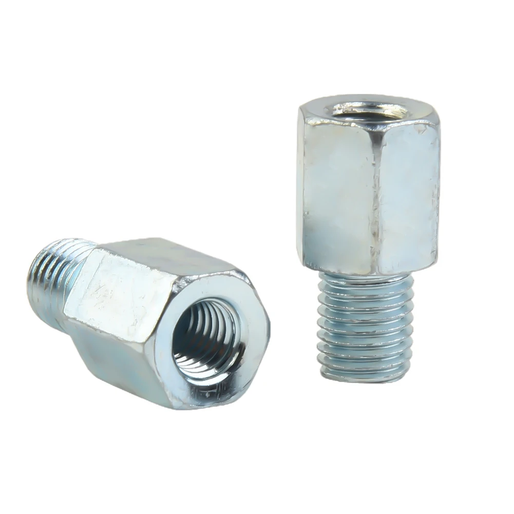 2pcs Motorcycle Scooter Mirror Adapters 8mm Female Clockwise To 8-10mm Male Clockwise Mirror Adapters Threaded Screws
