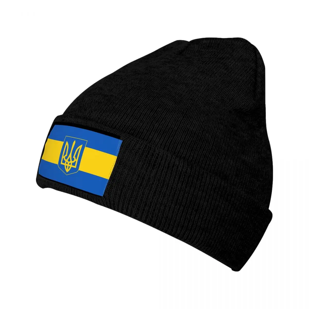 

Ukraine National Flag Knit Hat Beanies Autumn Winter Hats Warm Casual Caps for Men Women