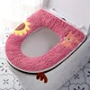 2025 Warm Thickened soft Toilet Pad Winter home Toilet Seat Covers Cute deer Zipper winter wc rim toilet cape cushion bezel case 3