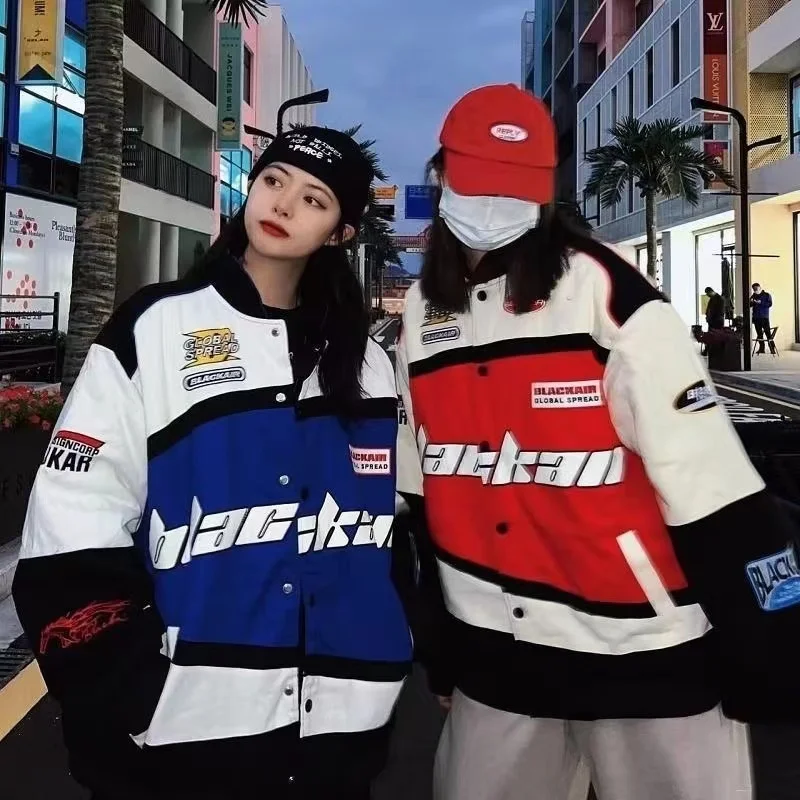 Spring New Street Retro Baseball Uniform Letter Embroidery Y2K Casual Loose Joker High Street Shirt Couple Harajuku Sweatshirt spring and summer outdoor baby baseball caps classic color blocking tide boys and girls peaked caps fried street hip hop hats