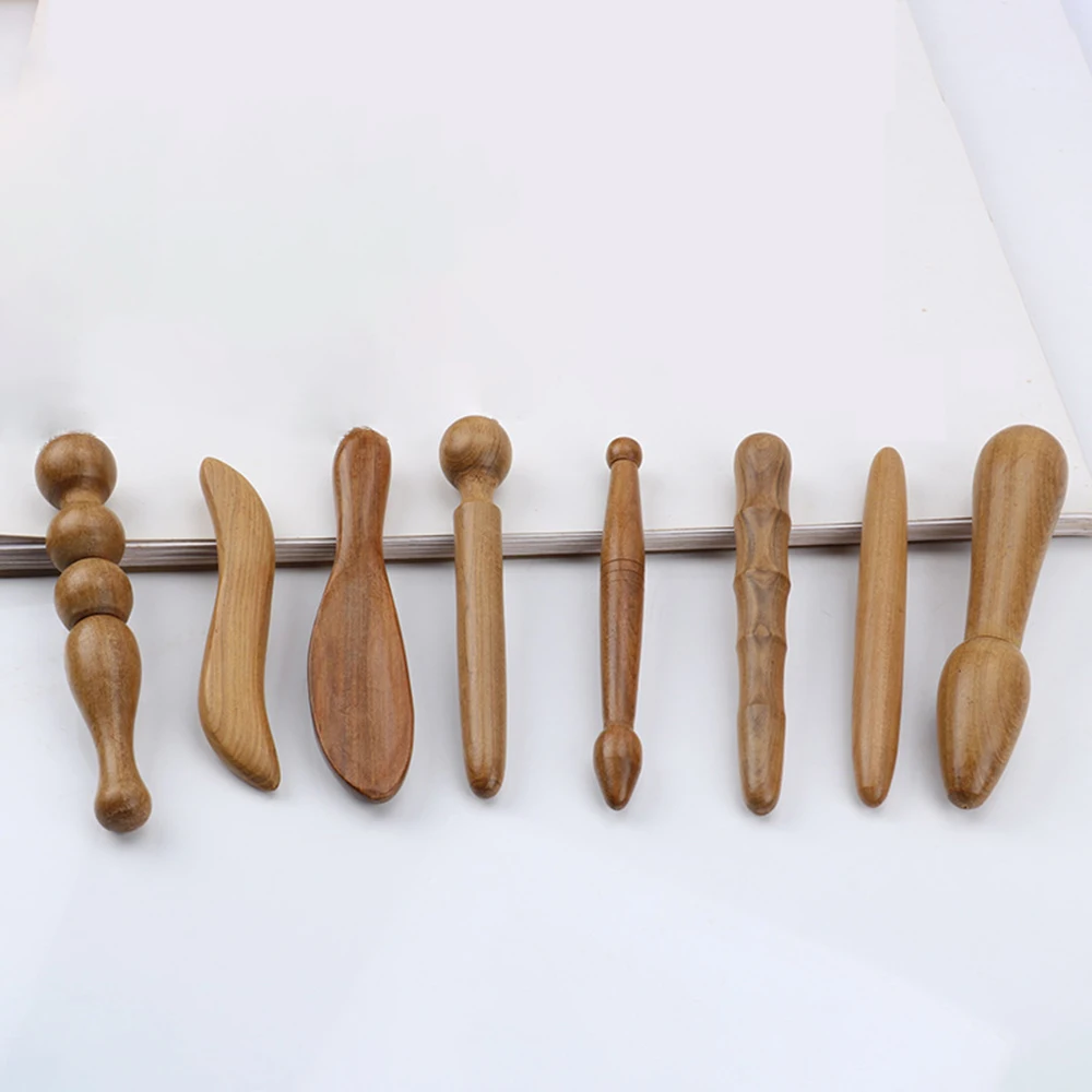 Sandalwood Acupoint Stick Wooden Acupoint Stick Dial Massage Meridian Pen Foot Sole Massage Tool 1Pcs