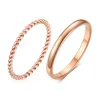 Bague mince Chic en corde torsadée pour femmes, bagues de mariage en métal en acier inoxydable, nouveaux bijoux de fête Vintage simples et élégants