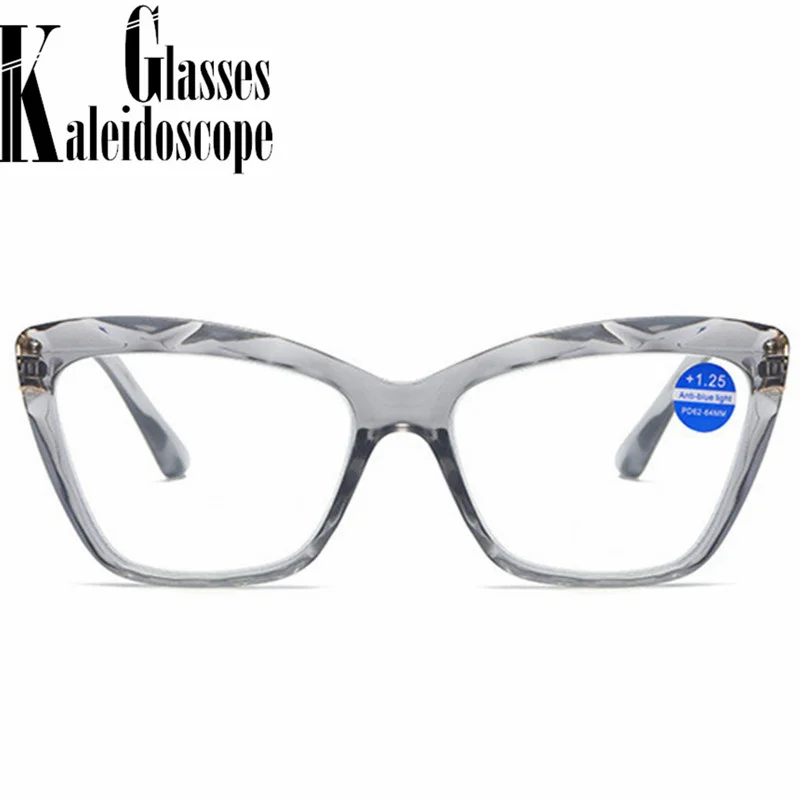 +1.0 +1.25 +1.75 +1.5  to +4 Cat Eye Reading Glasses Women Fashion Design Anti Blue Light Prescription Presbyopia Eyeglasses 5