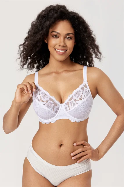 Bra Full Coverage, Plus Size Bra F G H, Lace Sexy Underwear