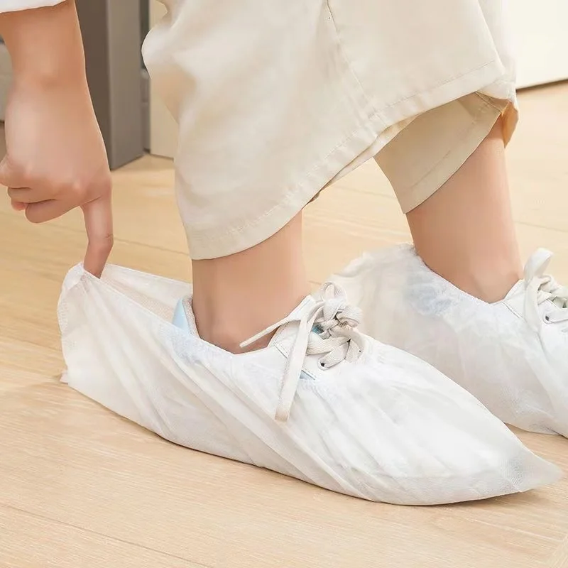 Disposable Shoe Covers Boot Non-Slip Large Foot Booties for Indoors Contractors Floor Carpet Shoe Coverings Protectors 100Pack disposable shoe covers,shoe covers