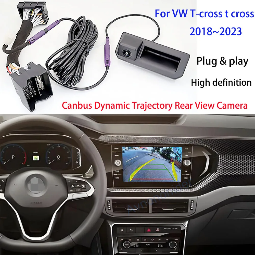 Canbus Dynamic Trajectory Reverse Camera For VW T-cross t cross 2018 ...