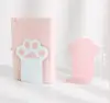 1 Pair Metal Desktop Bookends Support Cartoon Paw Book Ends Book Stopper Non-Skid For Shelves Office Home Library 6