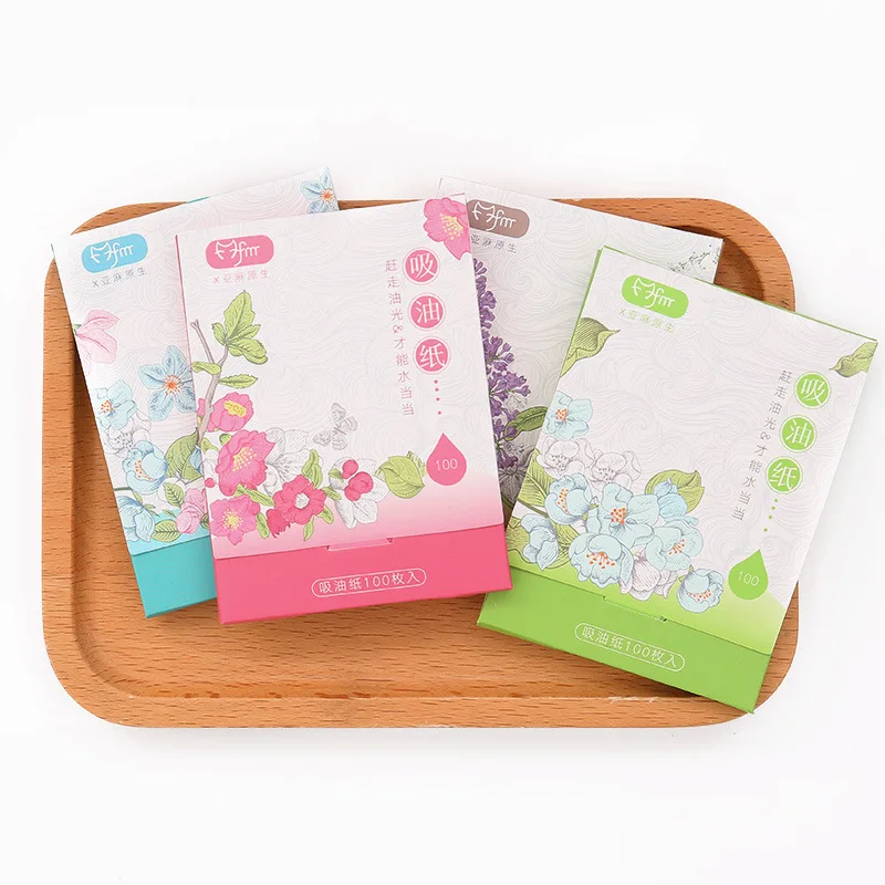 Facial Oil Blotting Sheets Paper Cleansing Face Oil Control Absorbent Paper Beauty Makeup Tools Convenient 100pcs A Box