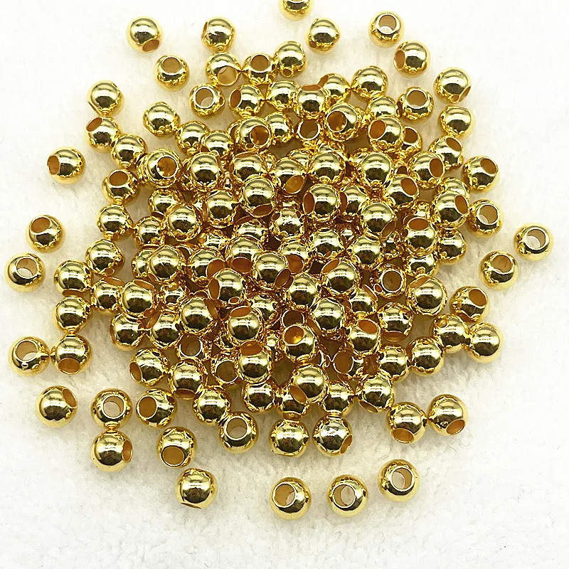 Versatile Big Hole Round Spacer Beads for DIY Jewelry and Crafting