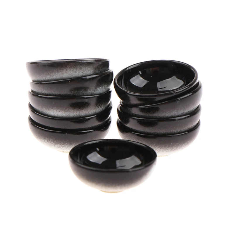 10pcs Miniature Bowl Dish Round 1/12 Scale Doll House Kitchen Dinning Accessory