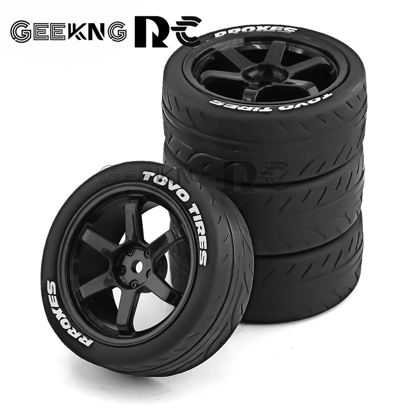 4 Gummireifen Für RC Auto Upgrades - Passt Auf XV01, TT01, TT02 Und Mehr