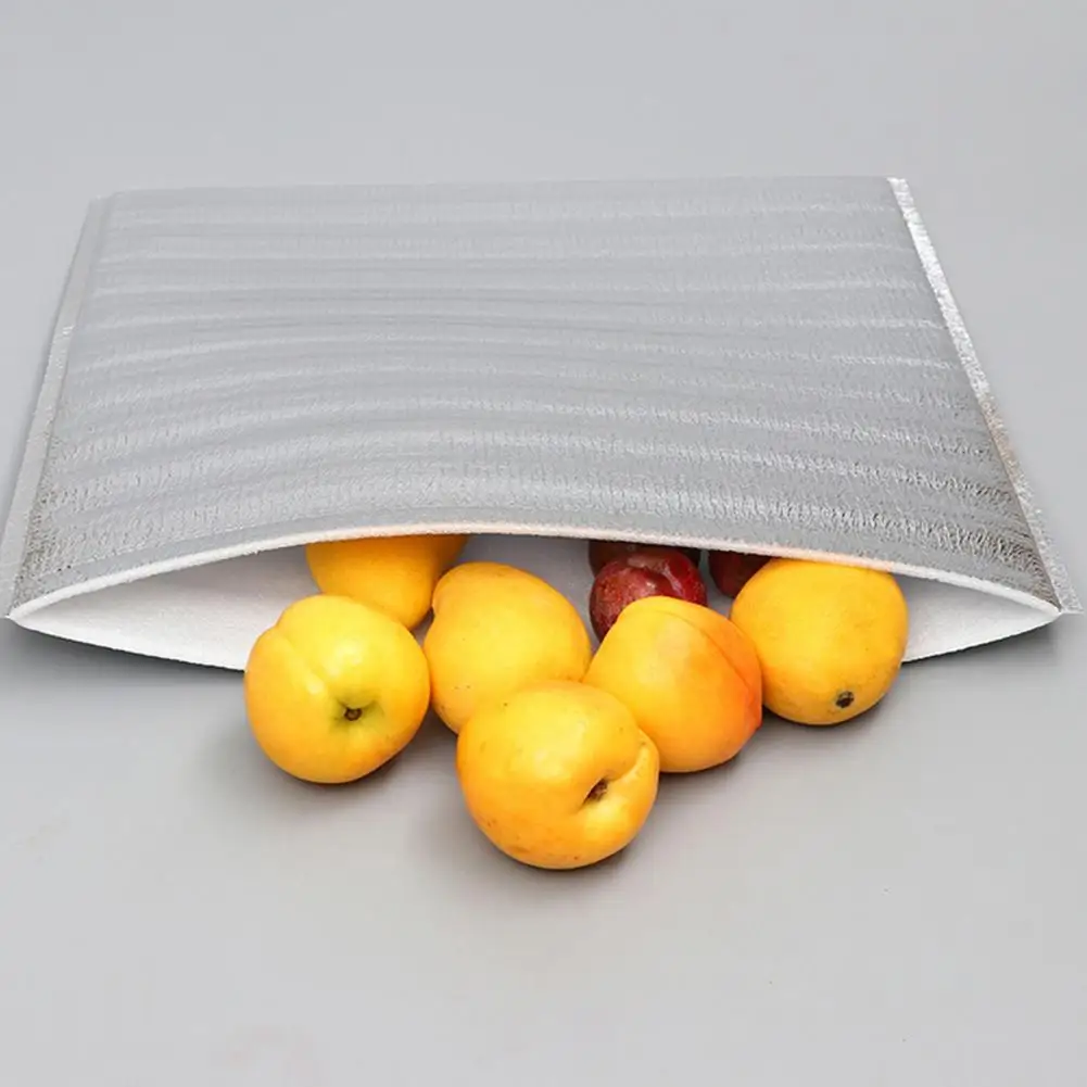 10Pc Aluminum Foil Insulated Food Storage Ice Bag Picnic Bags Thermal Lunch Bag Folding Bento Bag Camping Food Pouch Picnic Bag 3