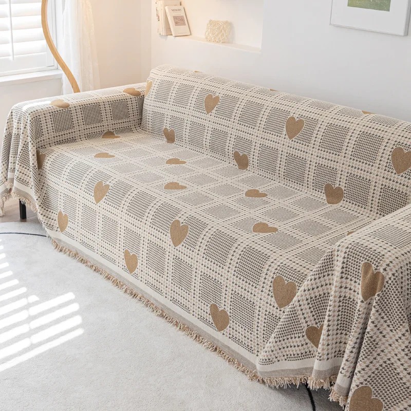 

Универсальное синельное покрывало для дивана Ins Wind Four Seasons, нескользящий чехол для дивана в гостиную