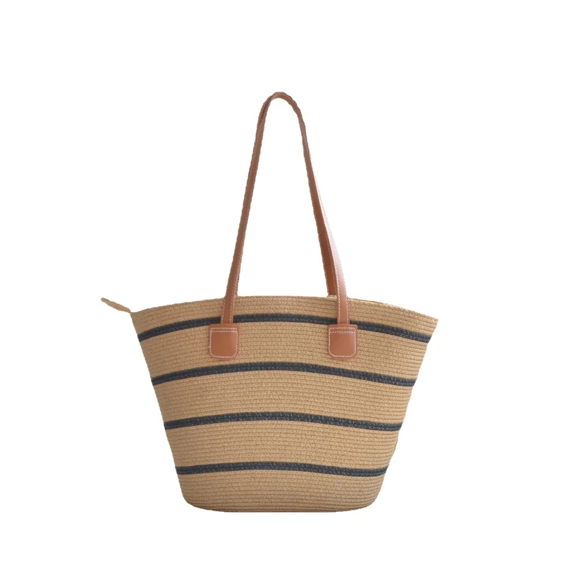 Новинка 2023, плетеная вручную сумка для подмышек, темпераментная вместительная плетеная женская сумка из травы, модная пляжная сумка