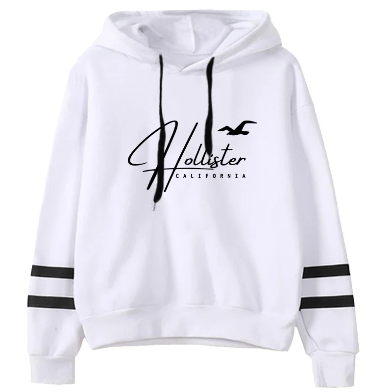 Womens Sweatshirts Printing Pullovers Daily Versatile Hoodies Stripe Jogging Sports Clothing Casual Street Woman Youth Tops 2025 4