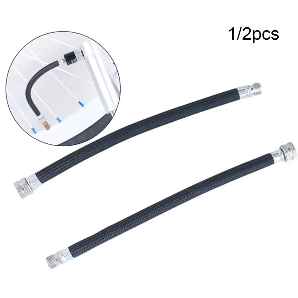 Description Picture 2 of item1/2PCS Portable Bicycle Pump Extension Hose Tube Pipe Cord Bike Pumping Service Parts Longer Use150Psi Schrader A/V Valve