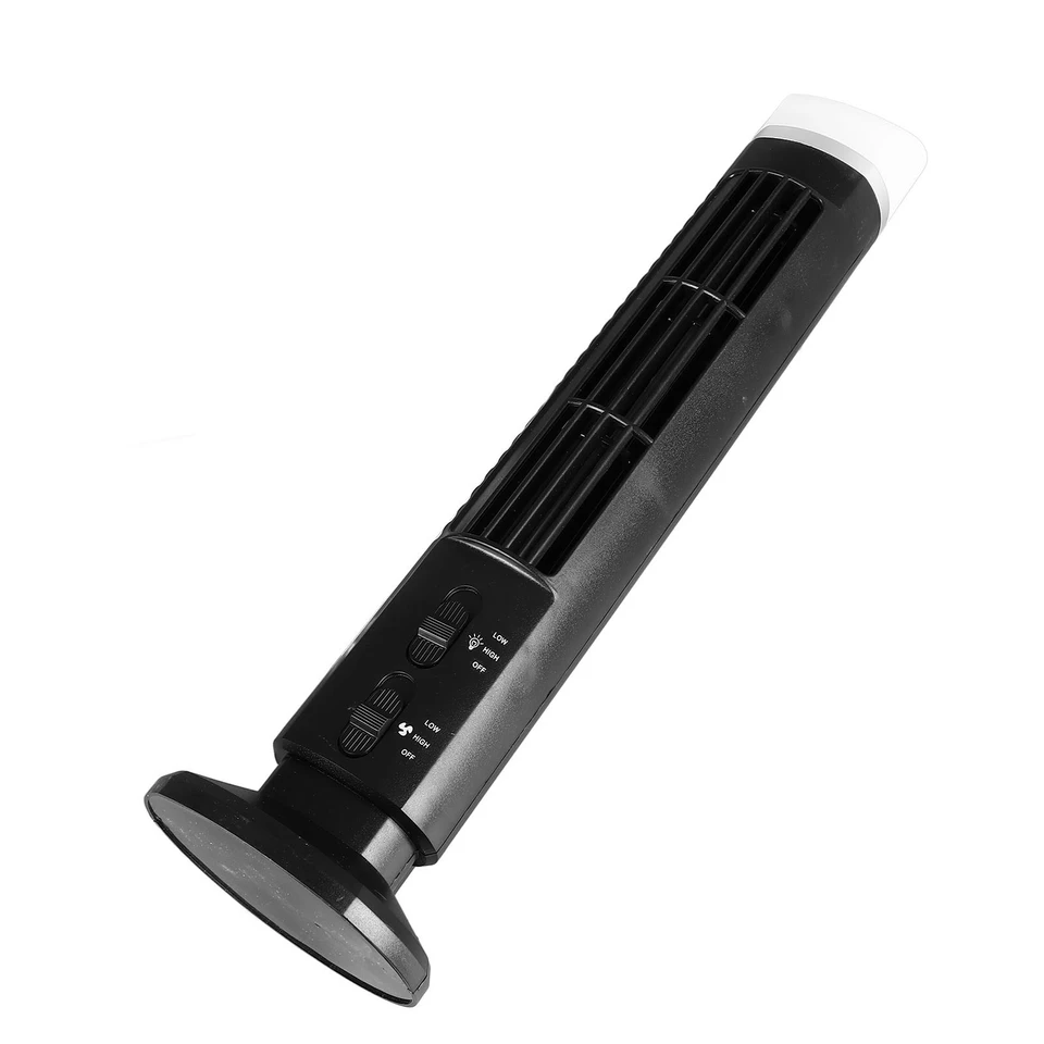 Portable Bladeless Tower Fan with Light